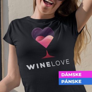 Tričko s potlačou WINE LOVE