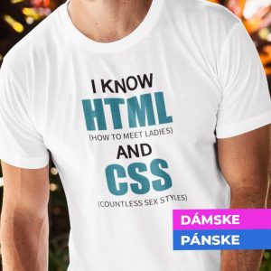 Tričko s potlačou HTML AND CSS