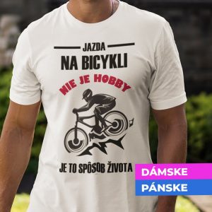 Tričko s potlačou Jazda na bicykli