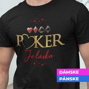 Tričko s potlačou Poker je láska