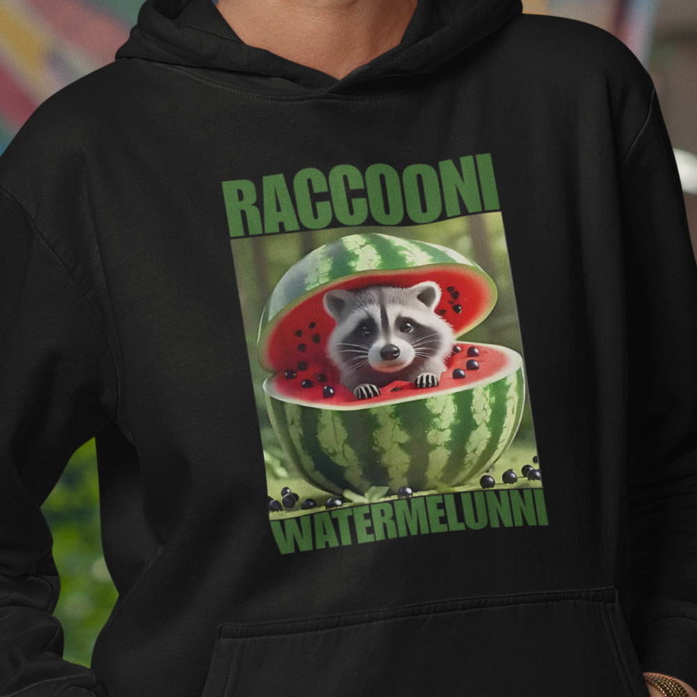 99-83-049c-mikina-s-potlacou-raccooni-watermelunni-vtipne-tik-tok-italian-brainrot-taliansky-brainrot-social-media-gen-alpha-srandovne-vtipne-tricko