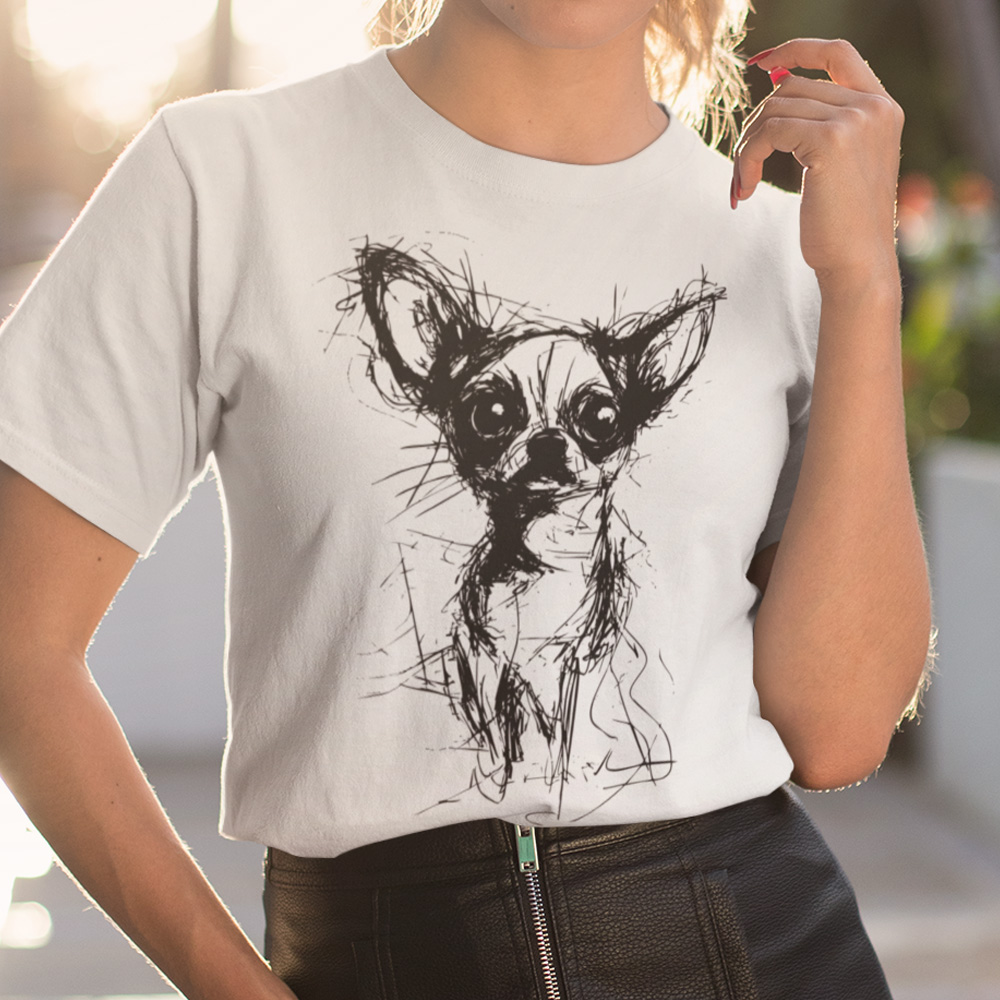85-006b-tricko-s-potlacou-pes-dog-chivava-skica-sketch-lineart-domace-zvierata-zvieratka-funny-steniatko-psik-vtipne