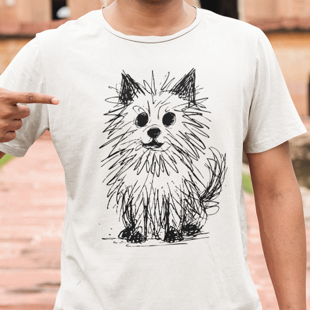 85-011b-tricko-s-potlacou-dog-pes-spic-stenaitko-skica-sketch-lineart-domace-zvierata-zvieratka-funny-steniatko-psik-vtipne