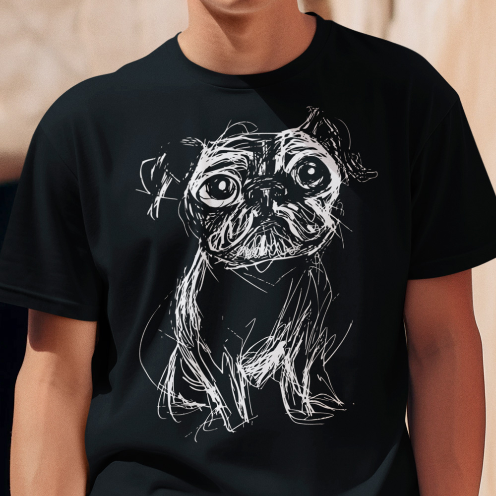 85-013c-tricko-s-potlacou-mops-pug-pes-dog-steniatko-skica-sketch-lineart-domace-zvierata-zvieratka-funny-steniatko-psik-vtipne