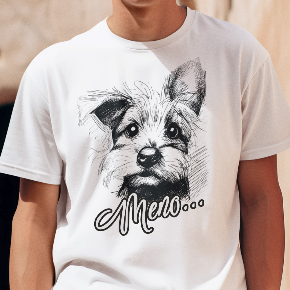 85-023c-tricko-s-potlacou-yorkshire-terrier-pes-dog-steniatko-skica-sketch-lineart-domace-zvierata-zvieratka-funny-steniatko-psik-vtipne