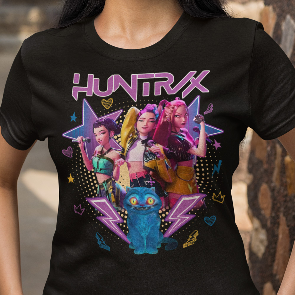 87-003c-tricko-s-potlacou-huntrix-2-k-pop-demon-hunters-rumi-huntrix-huntrx-detske-tricka-cartoon-rozpravka-nase-dizajny-filmy-horror-film-serial-movie-herec-netflix-hbo