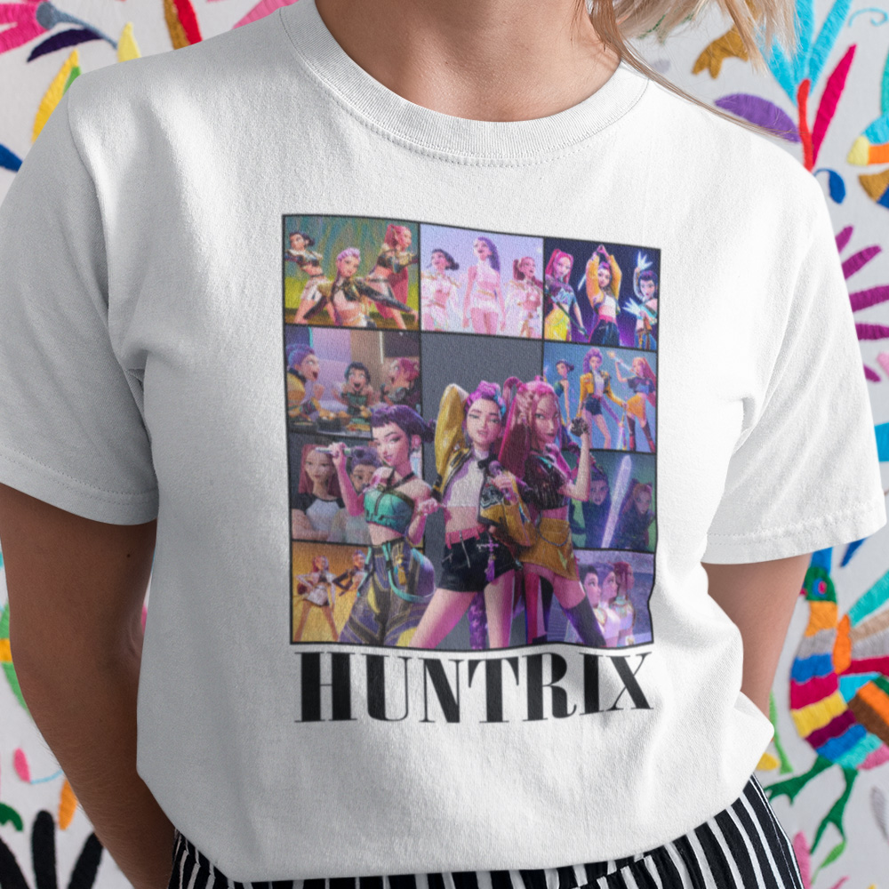 87-007b-tricko-s-potlacou-huntrix-3-k-pop-demon-hunters-rumi-huntrix-huntrx-detske-tricka-cartoon-rozpravka-nase-dizajny-filmy-horror-film-serial-movie-herec-netflix-hbo