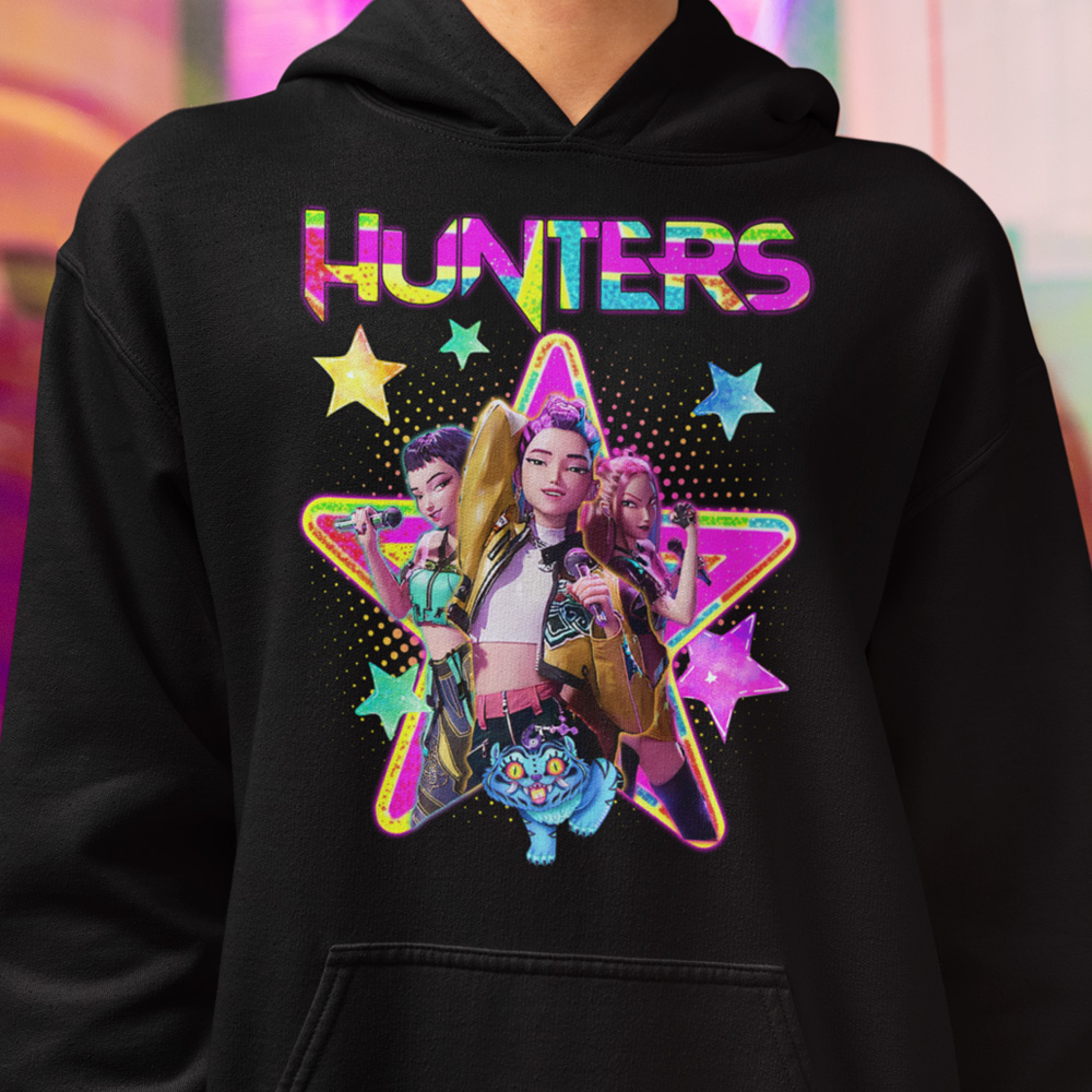 99-87-002c-mikina-s-potlacou-hunters-k-pop-demon-hunters-rumi-huntrix-huntrx-detske-tricka-cartoon-rozpravka-nase-dizajny-filmy-horror-film-serial-movie-herec-netflix-hbo