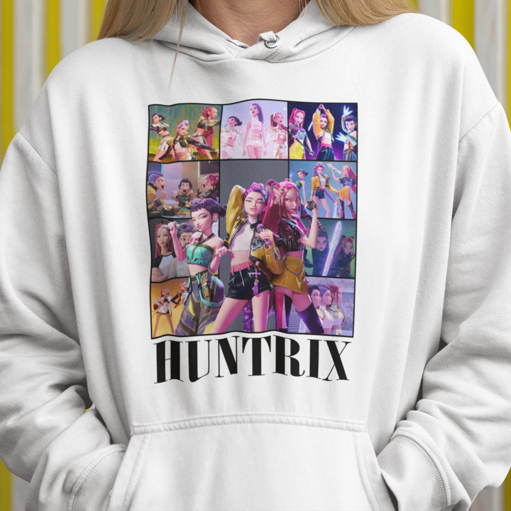 99-87-007b-mikina-s-potlacou-huntrix-3-k-pop-demon-hunters-rumi-huntrix-huntrx-detske-tricka-cartoon-rozpravka-nase-dizajny-filmy-horror-film-serial-movie-herec-netflix-hbo