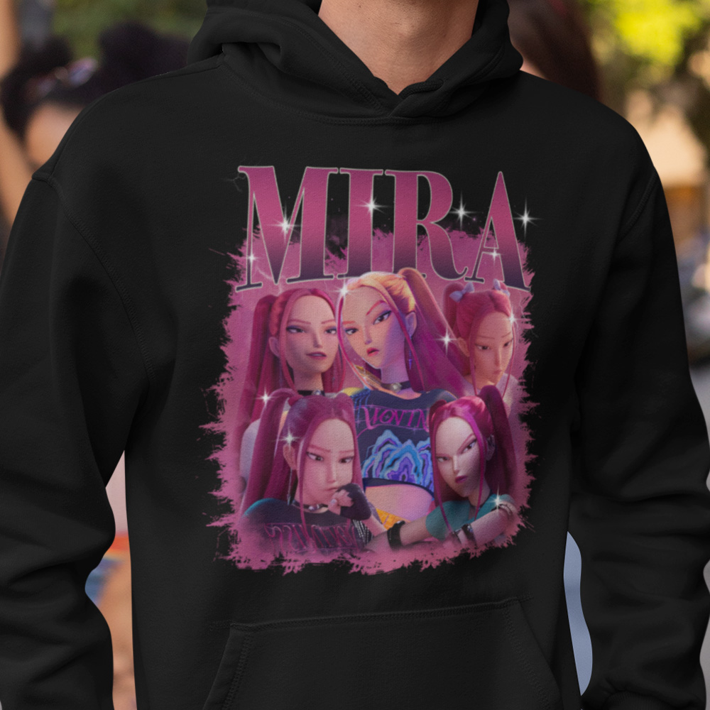 99-87-009c-mikina-s-potlacou-mira-k-pop-demon-hunters-rumi-huntrix-huntrx-detske-tricka-cartoon-rozpravka-nase-dizajny-filmy-horror-film-serial-movie-herec-netflix-hbo